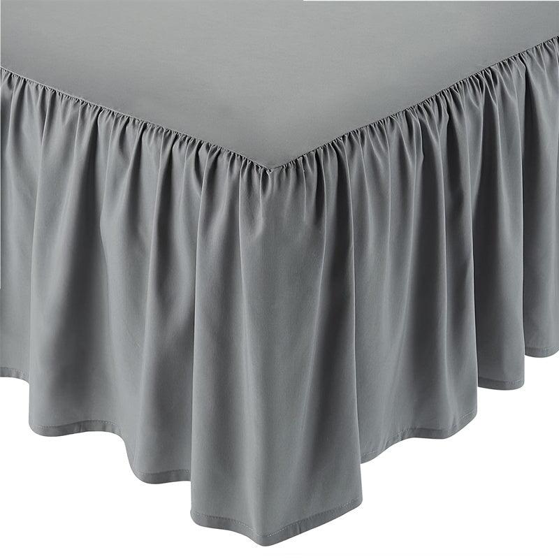 1pc Bed Skirt Elastic Ruffled Classic Style 15 Inches