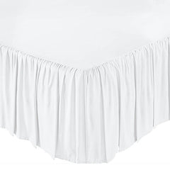 1pc Bed Skirt Elastic Ruffled Classic Style 15 Inches