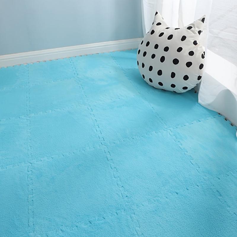 12pcs Washable Patchwork Carpet Bedside Mat DIY Rugs Anti Drop 11 8x11 8in