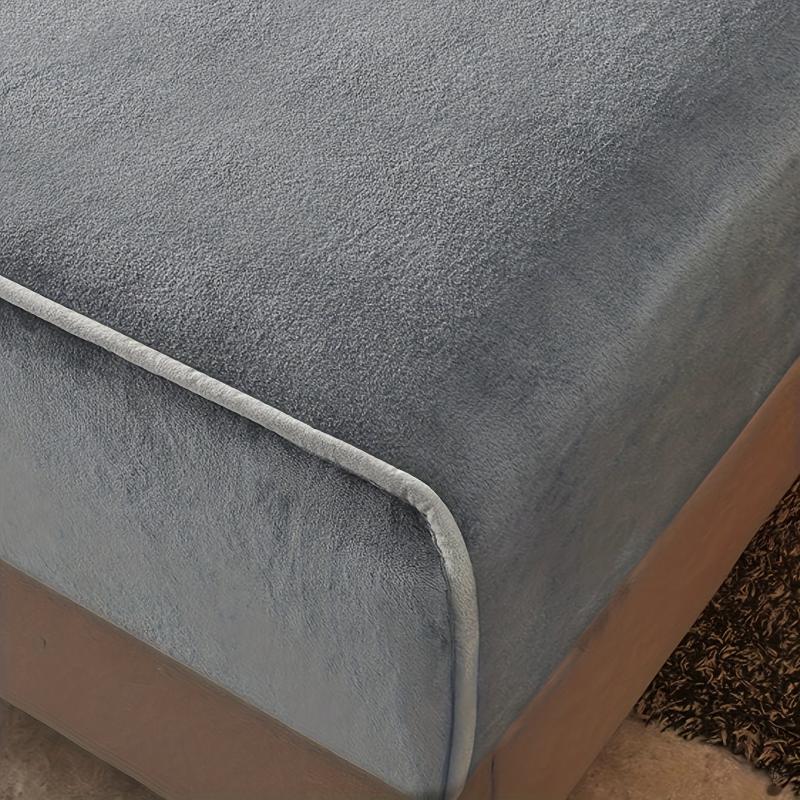 Milk Fleece Solid Fitted Sheet Soft Warm Bedding