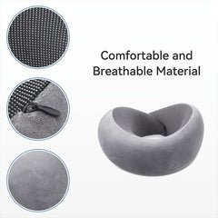 Memory Foam Travel Pillow Soft Neck Support for Sleeping Rest Comfortable Cover