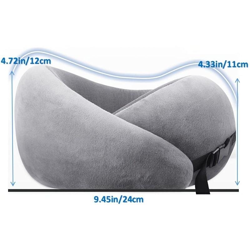 Memory Foam Travel Pillow Soft Neck Support for Sleeping Rest Comfortable Cover