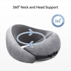 Memory Foam Travel Pillow Soft Neck Support for Sleeping Rest Comfortable Cover
