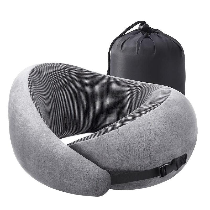 Memory Foam Travel Pillow Soft Neck Support for Sleeping Rest Comfortable Cover