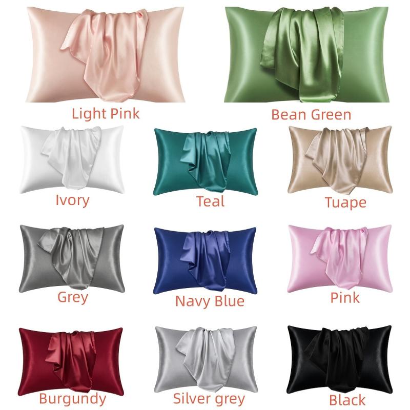 2pcs Satin Pillowcase for Sleep and Living Room Decor