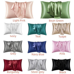 2pcs Satin Pillowcase for Sleep and Living Room Decor