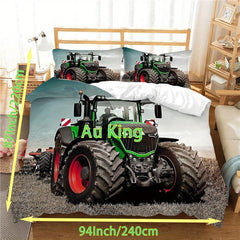 3pcs Car Truck Polyester Duvet Cover Set Soft Comfortable Bedding for Bedroom