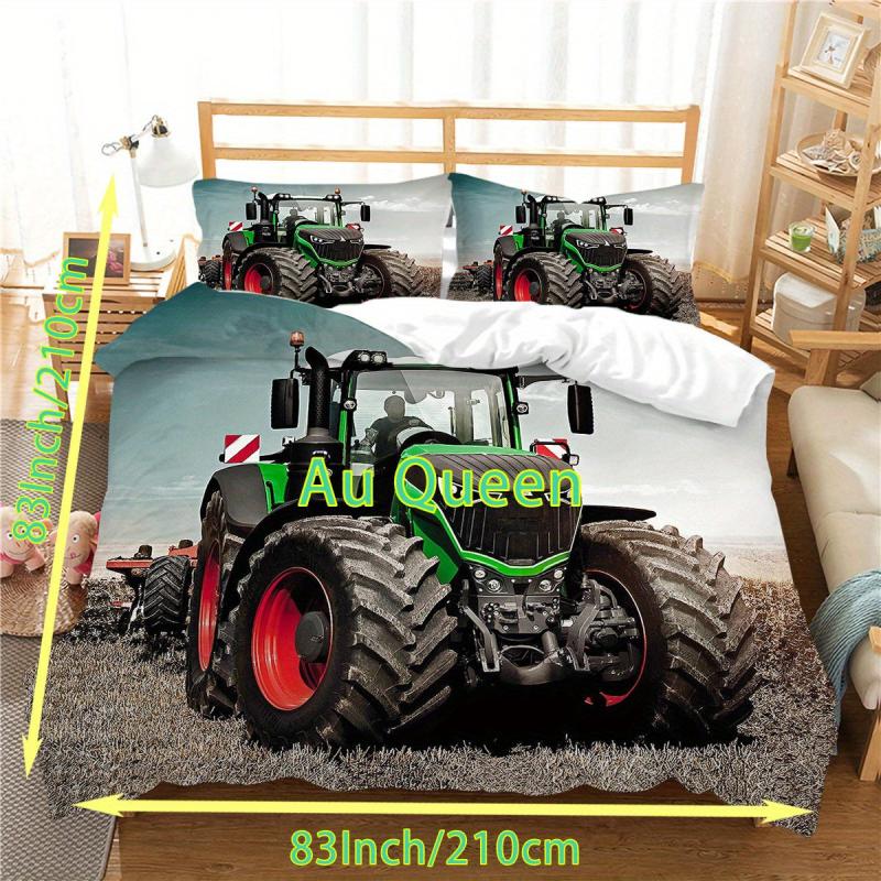 3pcs Car Truck Polyester Duvet Cover Set Soft Comfortable Bedding for Bedroom