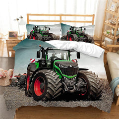 3pcs Car Truck Polyester Duvet Cover Set Soft Comfortable Bedding for Bedroom