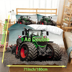 3pcs Car Truck Polyester Duvet Cover Set Soft Comfortable Bedding for Bedroom