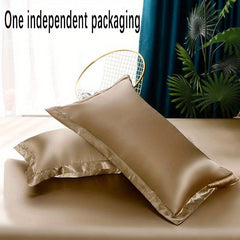 Ice Silk Pillowcase Solid Pillow Cover Living Room Bedroom Sofa