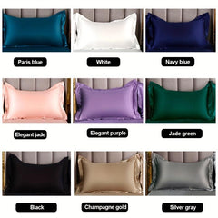 Ice Silk Pillowcase Solid Pillow Cover Living Room Bedroom Sofa