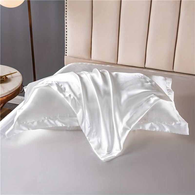 Ice Silk Pillowcase Solid Pillow Cover Living Room Bedroom Sofa