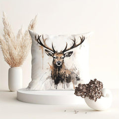 Elk Pattern Print Pillowcase for Home Sofas Office Chairs