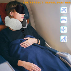 Memory Foam U-Shaped Neck Pillow for Travel and Sleep Comfort