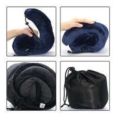 Memory Foam U-Shaped Neck Pillow for Travel and Sleep Comfort