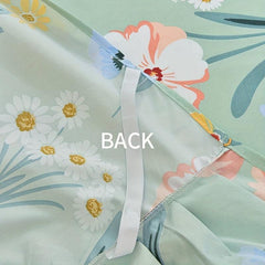 Aloe Cotton Bed Skirt Elastic Adjustable Flower Print Bedroom Living Room Decor