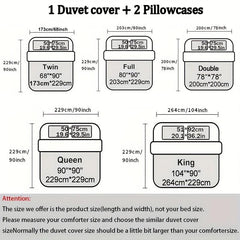 Bohemian Style Plaid Print Bedding Set - Soft Comfortable Duvet Cover