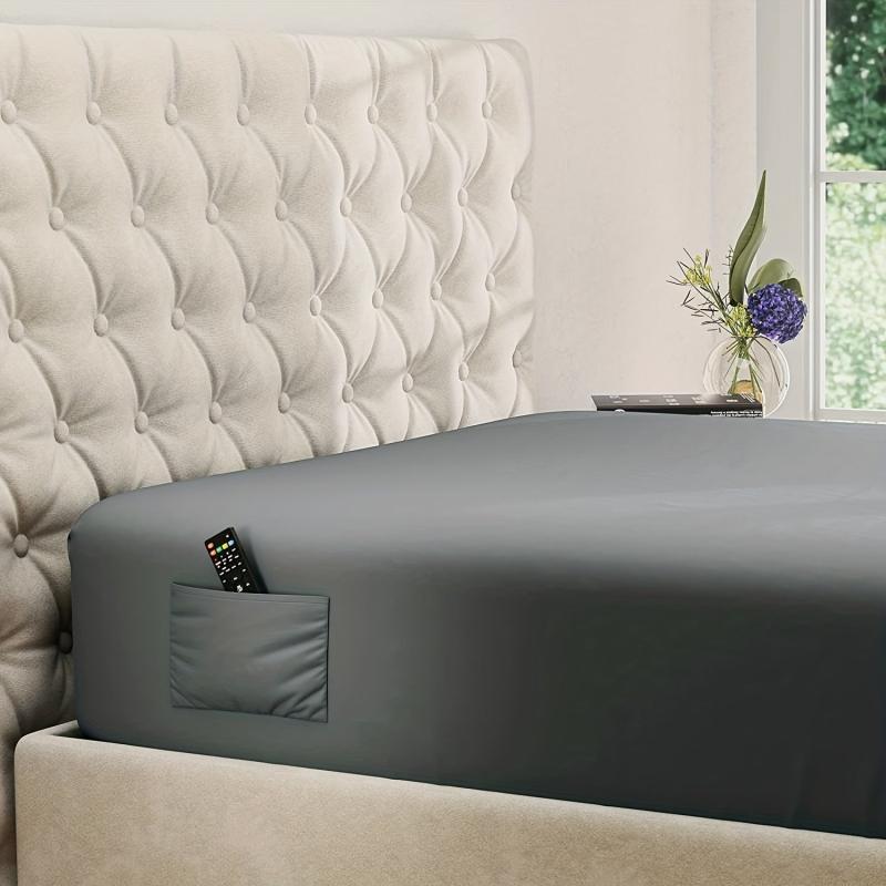 1pc Fitted Sheet Extra Deep Pocket Shrink & Fade Resistant Soft Polyester Fabric