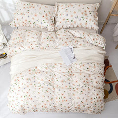 3pc Flower Duvet Cover Set w/ Pillowcases - Soft & Cozy Bedding