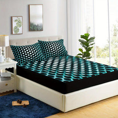 3pc Breathable Non-Slip Fitted Sheet Set, Mattress Protector Bedding