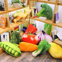 3D Fruit and Vegetable Plush Toy Cushion