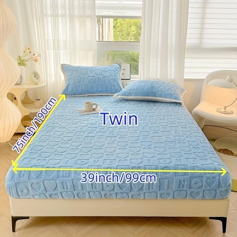 Thickened Milk Velvet Fitted Sheet Non slip Anti static Bed Cover