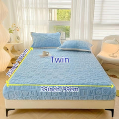 Thickened Milk Velvet Fitted Sheet Non slip Anti static Bed Cover