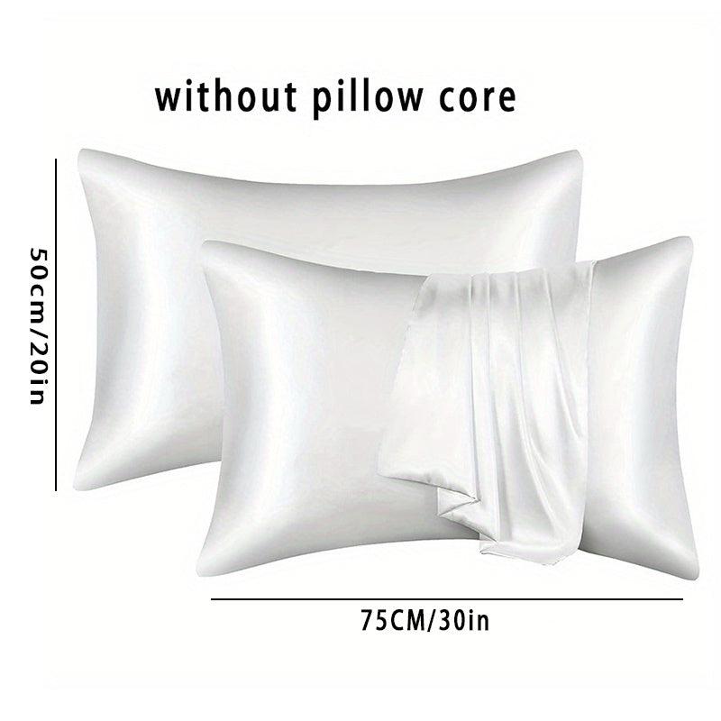 2pcs Microfiber Throw Pillowcases Soft Silky Covers for Sofa