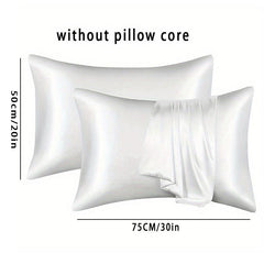 2pcs Microfiber Throw Pillowcases Soft Silky Covers for Sofa