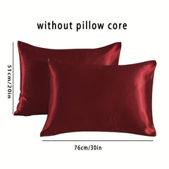 2pcs Microfiber Throw Pillowcases Soft Silky Covers for Sofa