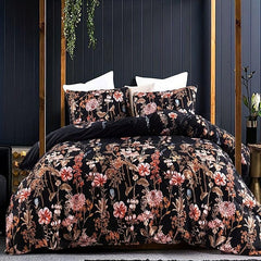 3pcs Floral Print Duvet Cover Set Soft Skin-Friendly Comfortable Bedding