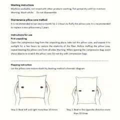 Velvet Bed Pillow - Hotel Quality - Pressure Resistant - Guest Room & Bedroom