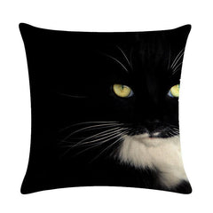 Handsome Cat Linen Pillow Case Cushion Home Decor