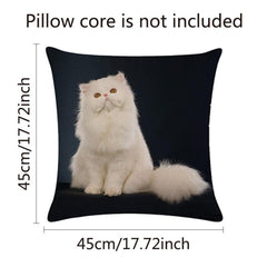 Handsome Cat Linen Pillow Case Cushion Home Decor