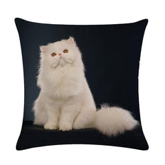 Handsome Cat Linen Pillow Case Cushion Home Decor