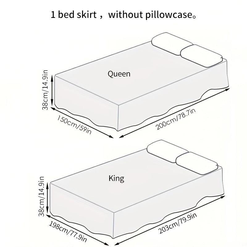 Elastic Adjustable Plain Bed Skirt for Bedroom Decor