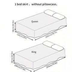 Elastic Adjustable Plain Bed Skirt for Bedroom Decor