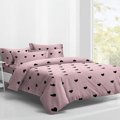 Love Print Brushed Duvet Cover Soft Comfortable Bedroom Guest Room