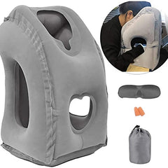 Inflatable Travel Pillow for Neck Support on Airplane Car Bus Office