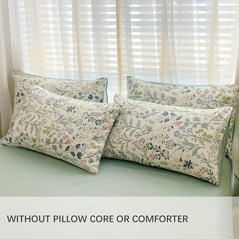 3pcs Floral Print Duvet Cover Set Soft Comfortable Bedding Set