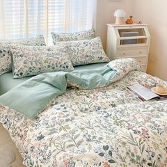 3pcs Floral Print Duvet Cover Set Soft Comfortable Bedding Set