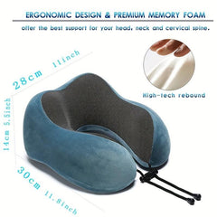 U Shaped Memory Foam Neck Pillow Soft Travel Pillow Neck Cervical Airplane