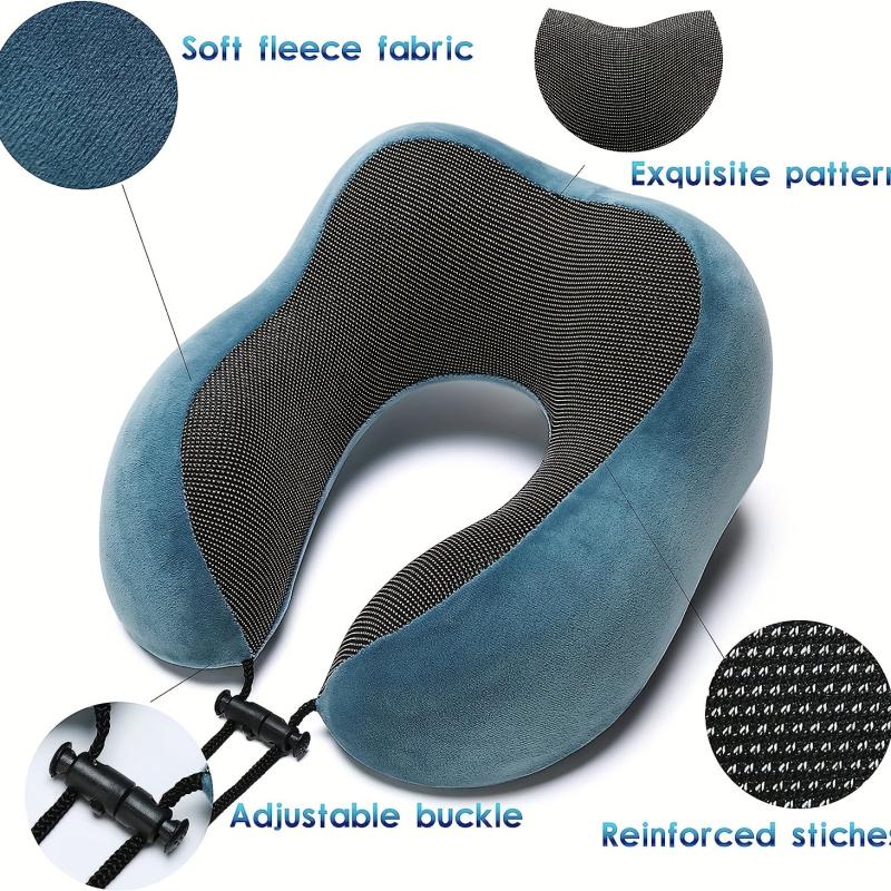 U Shaped Memory Foam Neck Pillow Soft Travel Pillow Neck Cervical Airplane