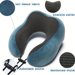 U Shaped Memory Foam Neck Pillow Soft Travel Pillow Neck Cervical Airplane