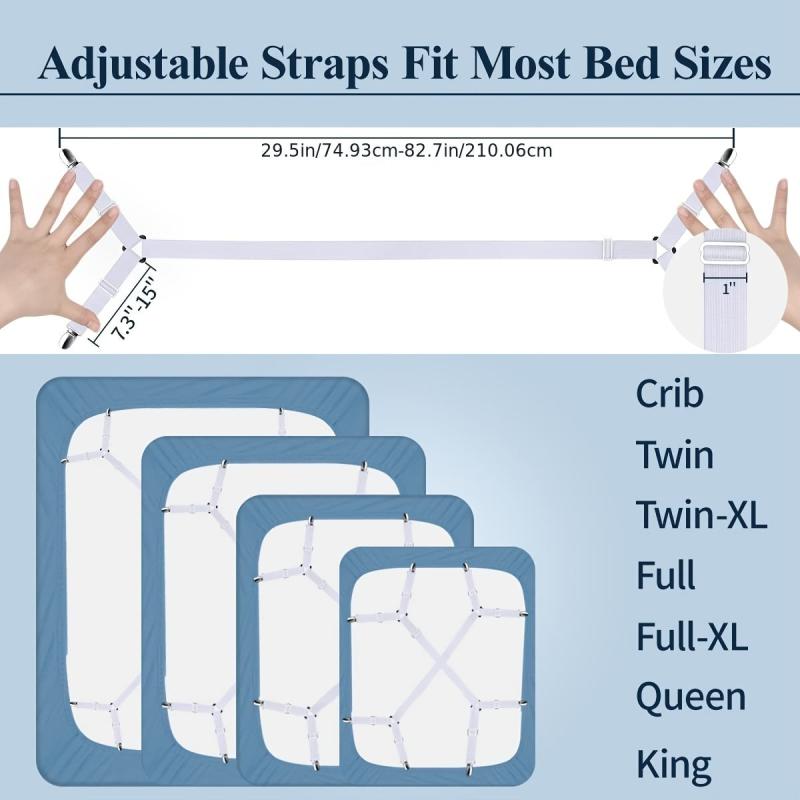 Adjustable Bed Sheet Holder Straps Grippers