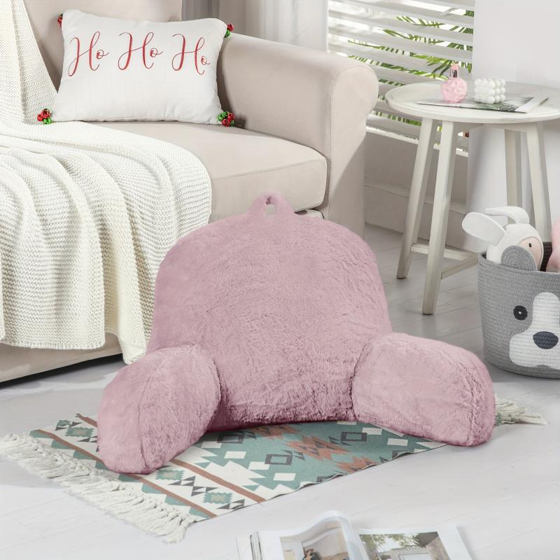 Faux Fur Reading Pillow Cover Soft Washable No Pillow Core