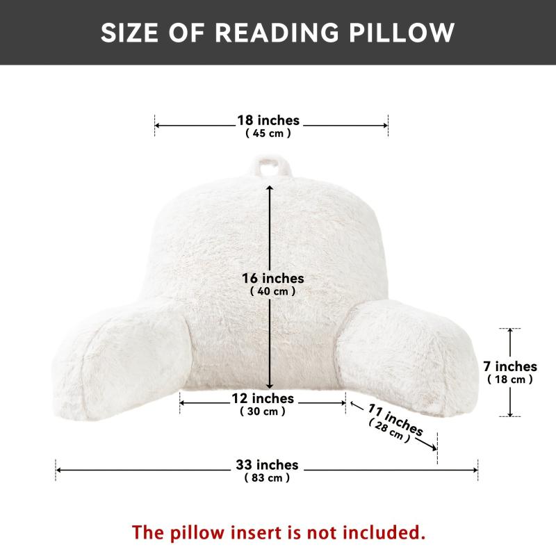 Faux Fur Reading Pillow Cover Soft Washable No Pillow Core