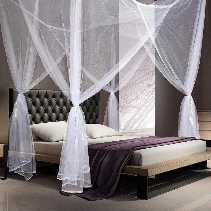 1pc Large Mosquito Net Four Corner Bed Canopy Mosquito Net for Bedroom