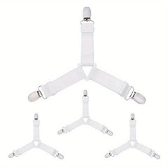 4pcs Adjustable Bed Sheet Straps for Securely Fastening Mattress and Fitted Shee